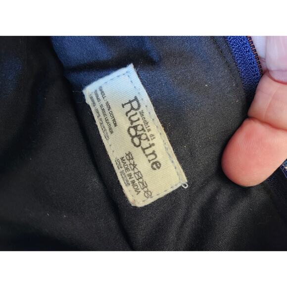 Macchia Di Ruggine Wristlet Purse Bag Beaded Blue Aztec Print Leather Strap - Picture 6 of 10